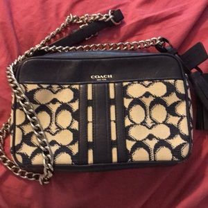 Limited edition navy blue coach handbag